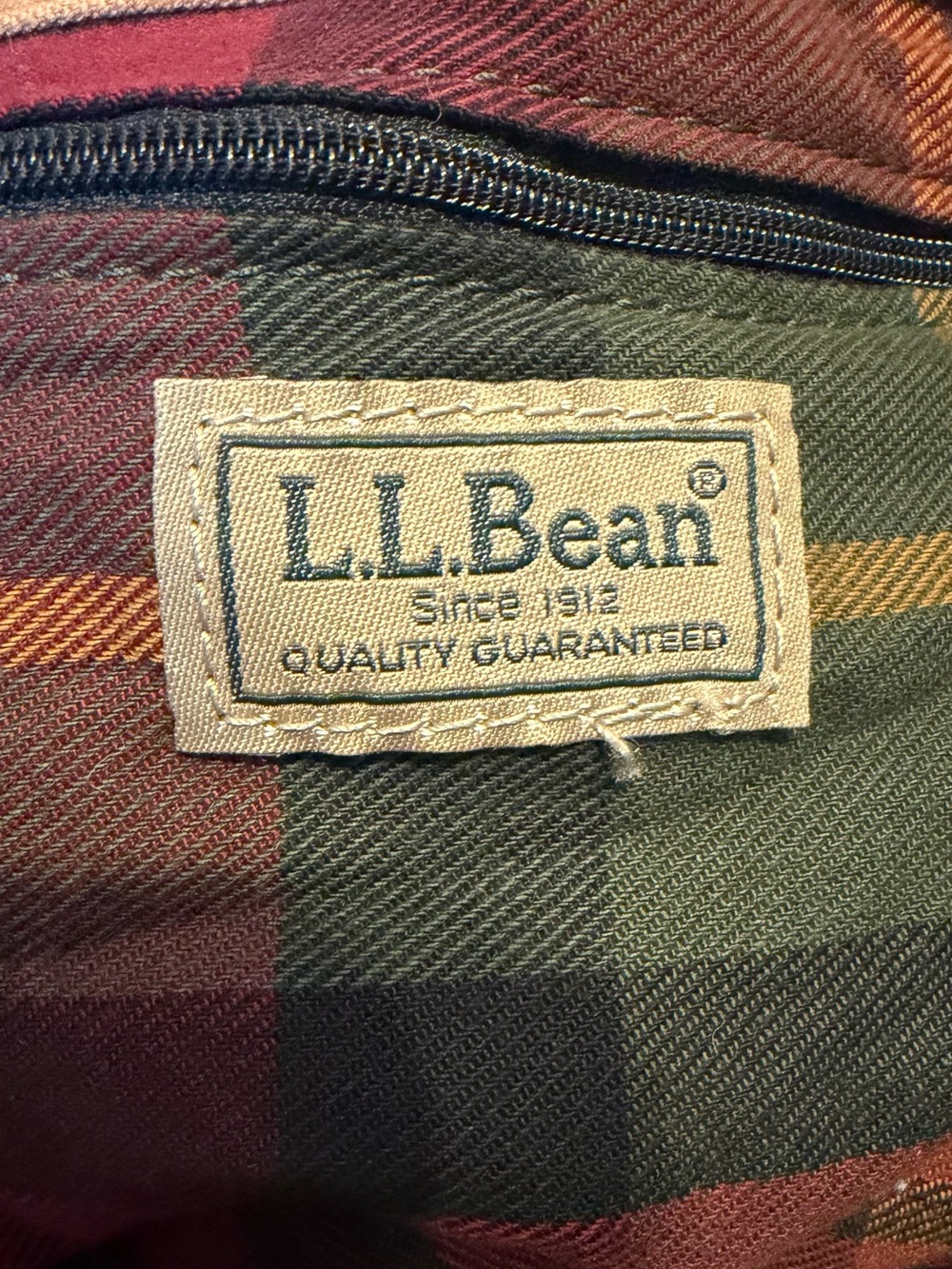 L.L.Bean vintage large canvas tote with leather handles - Picture 11 of 11